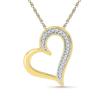 "Heart Diamond Pendent - PH020106 - Click here to View more details about this Product